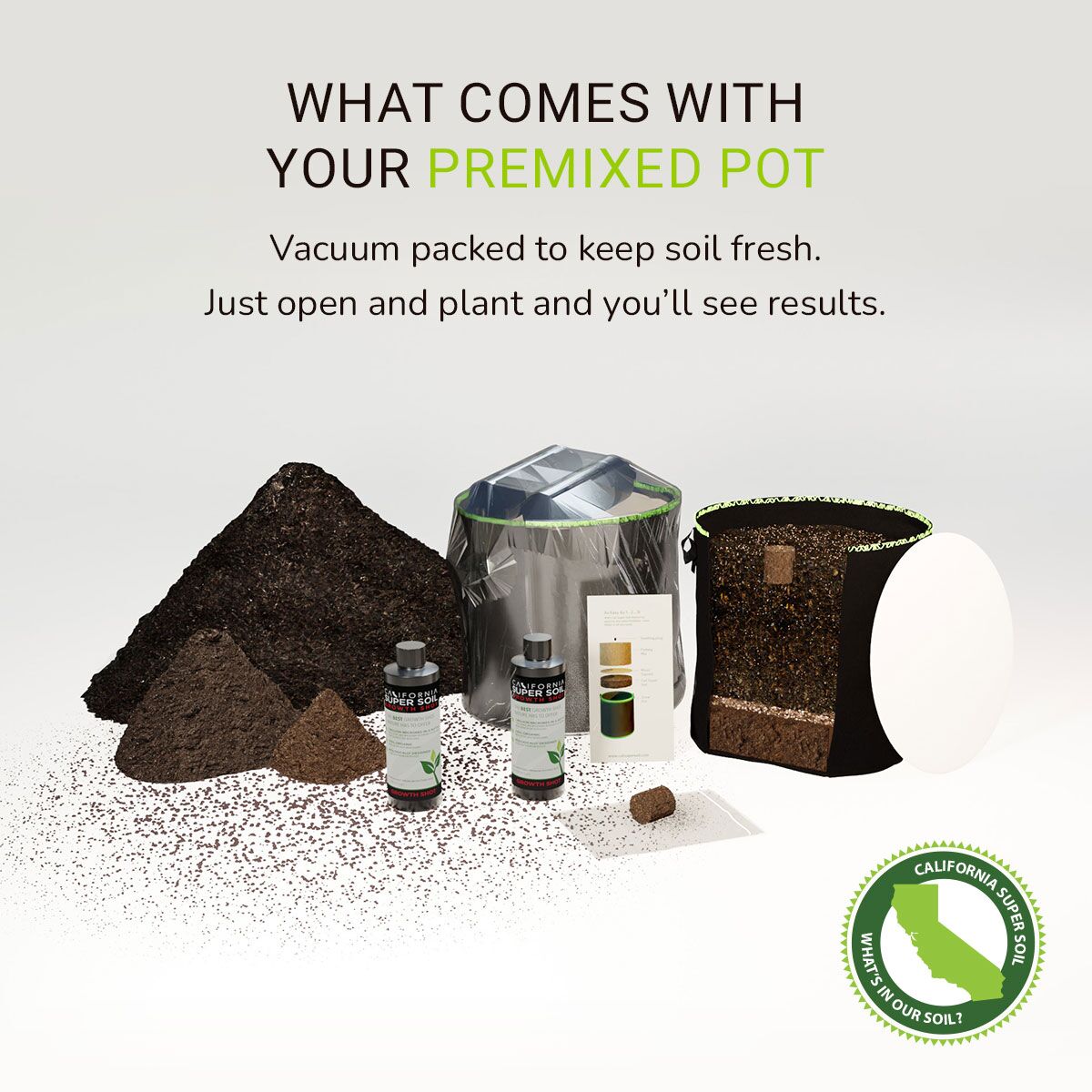 What comes with your premixed pot