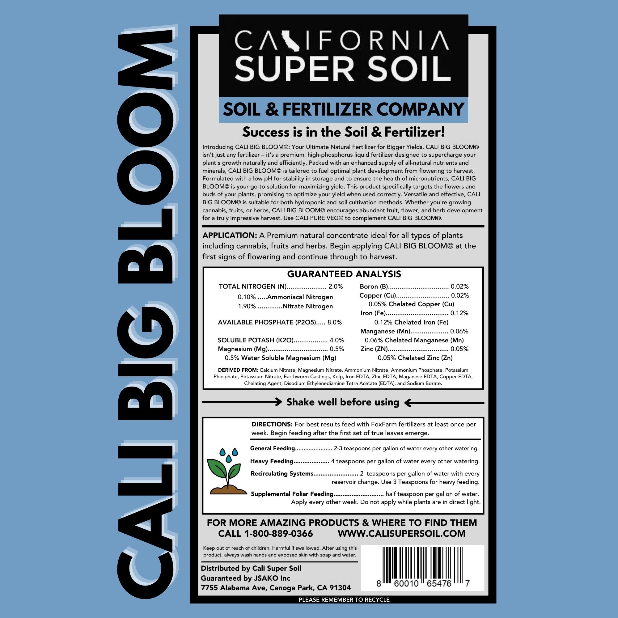 Cali Big Bloom Label