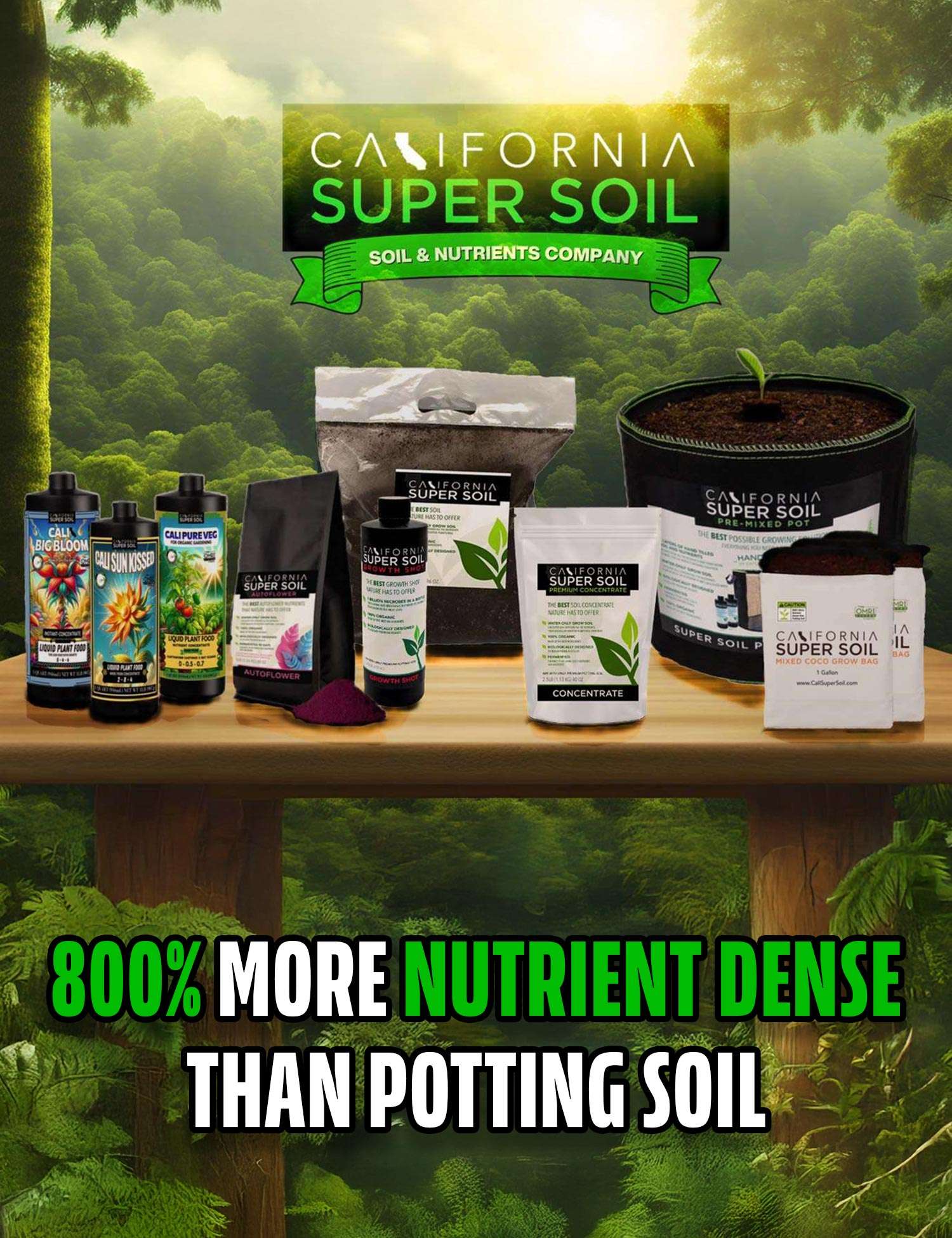 800% More Nutrient Dense Than Potting Soil